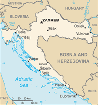 クロアチアの地図