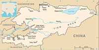 キルギス共和国の地図