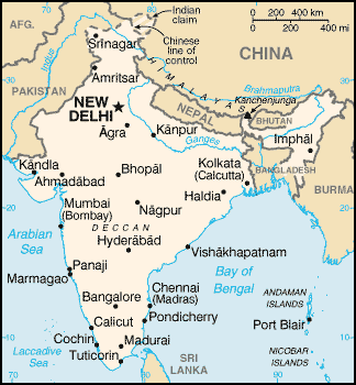 インドの地図