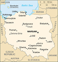 ポーランドの地図