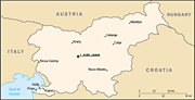 スロベニアの簡単な地図