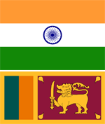 インドとスリランカの国旗